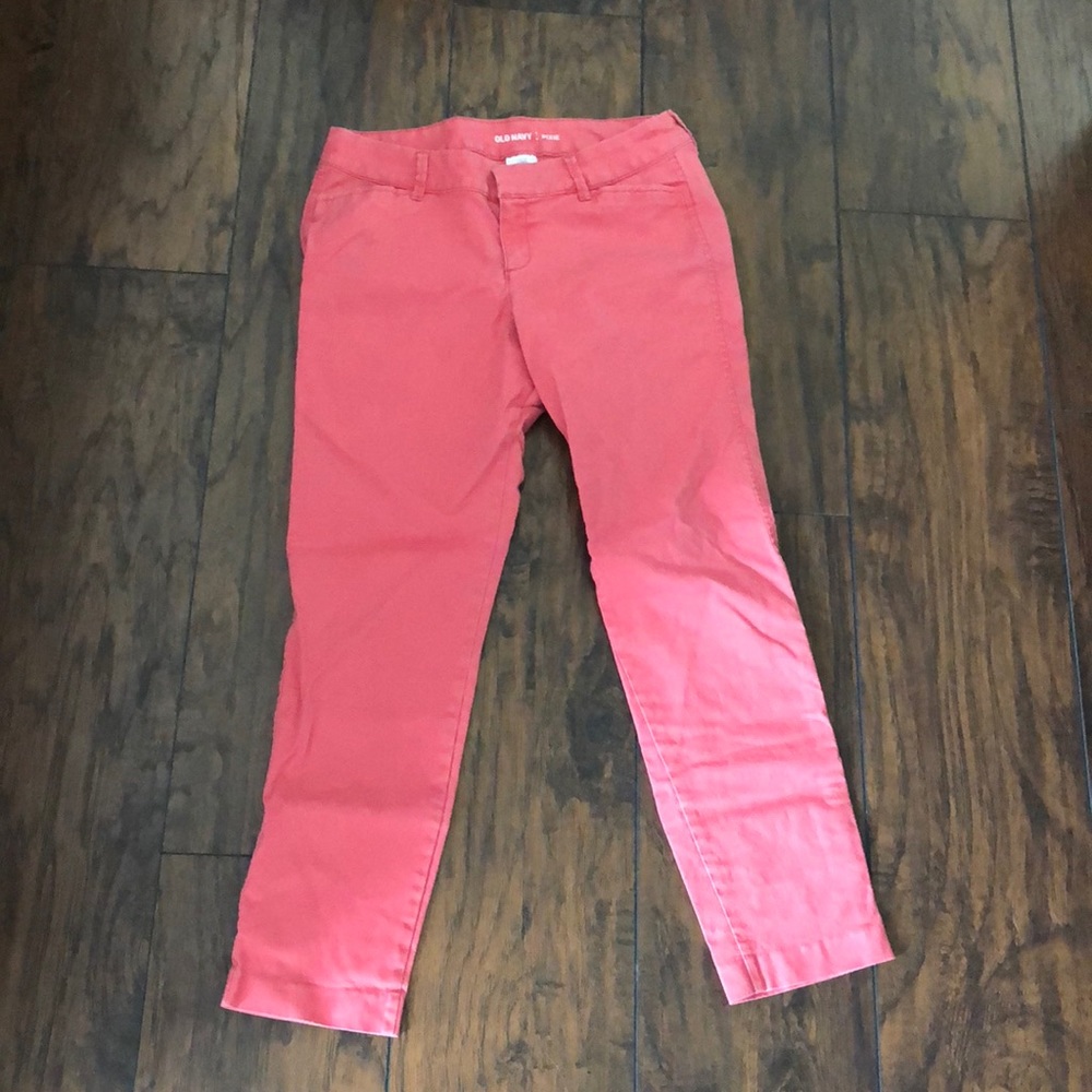 Pixie Coral Crop Pants